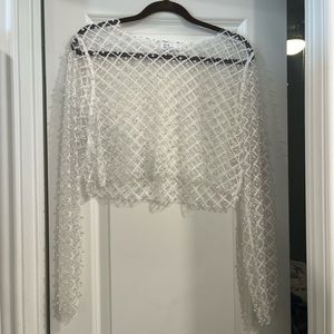 White mesh top